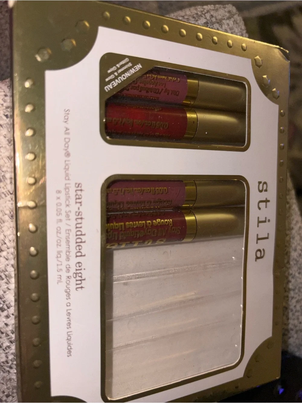 Stila Mini Liquid Lipstick Set - Rose Pink & True Red